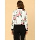 thumbnail image 5 of Dde San Patricio ChaqueDe Bombardero Floral LigeCon CremalleY Cuello Alto PaMujer Blanco rojo L, 5 of 6