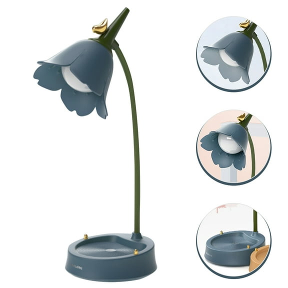 PTOOTP Flower Desk Lamp, Dimmable LED Light, No Harsh Glare, Bedroom Table Lamp, ABS PP Material, Home Decor