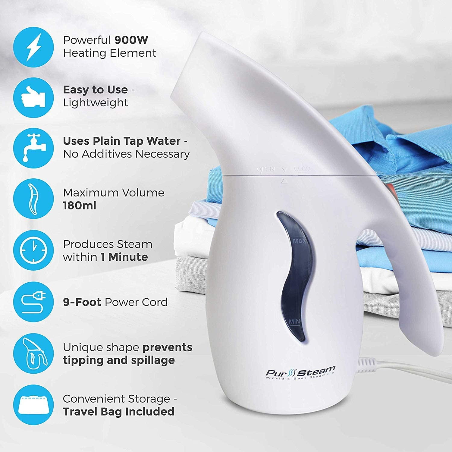 pursteam full size steamer for clothes