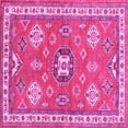 thumbnail image 1 of Ahgly Company Indoor Square Geometric Pink Traditional Area Rugs, 3' Square, 1 of 4
