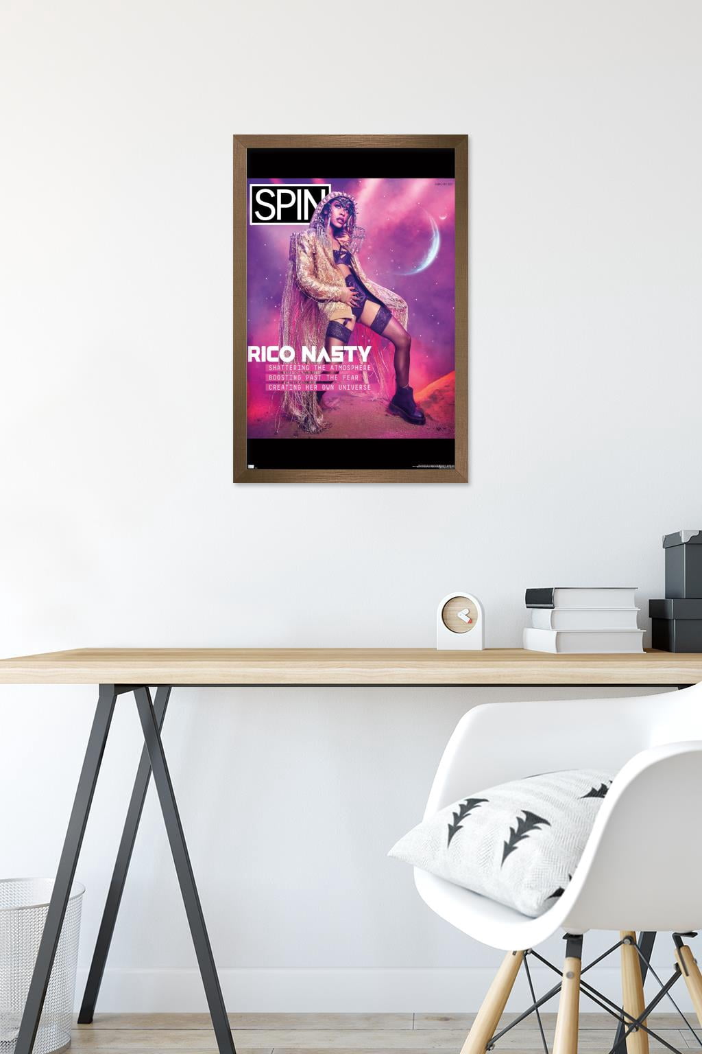 SPIN Magazine - Rico Nasty 21 Wall Poster, 14.725" x 22.375" Framed