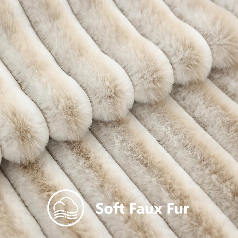 decorUhome 18x18 Faux Fur Throw Pillow Covers, Set of 2 photo 2