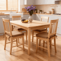 YEERSWAG Chair Cushions Set of 4 Dinning Chair Cushion for Kitchen Chair Pads with Ties Non-Slip Seat Pads Indoor Outdoor Patio Seat Cusshion Pad,Khaki