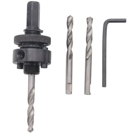 

7/16 Inch Hex Arbor Fits 1-1/4 Inch To 6 Inch Quick Change Heavy Duty Alloy-Steel Mandrel with 3 1/4 Inch Precision Drill Bits Replacement