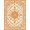 Orange Cream, Pattern 15, variant on ODIKA 8'x10' Washable Area Rug Non-Slip Chair-Friendly Mat Distressed Trailing Vintage Vine Motif Botanical Orange Boho Refined Structured for Dining Room, Large Office, Lounge