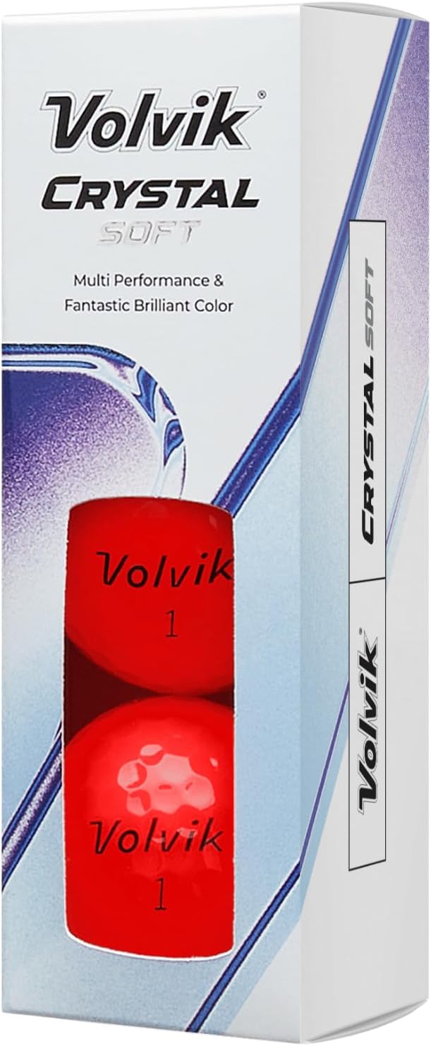 Volvik Crystal Soft Golf Balls (One Dozen)(Red)