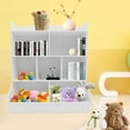 thumbnail image 2 of White Kids Toy Storage Organizer with Kids Bookshelf 4 Tier Nursery Book Shelves Toddler Bookshelf Children's Toy Shelf for Children's Room Playroom Bedroom Kindergarten School (4-Tier White), 2 of 14