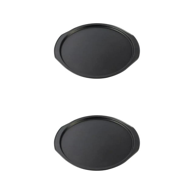VONKY Versatile Round Pizza Serving Tray For Pizza Pastries Scratch Resistant Stainless Steel Nonstick Round Baking Tray No punching 2Set