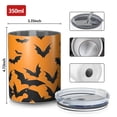 thumbnail image 4 of 12oz Coffee Tumblers Halloween Bat Silhouette Pattern Stainless Steel Vacuum Insulated Travel Tumbler Coffee Cups Mug with Lid and Straw with Cleaning Brush for Cold & Hot Drinks, 4 of 5