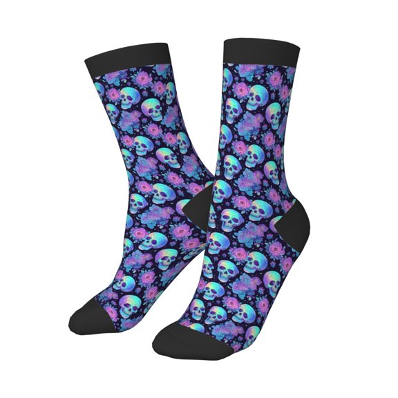 Kids Girls Boys Socks - starry sky Skull flower Comfort Breathable Crew Socks for Boys Girls Kids, Soft Athletic Running Socks for Boys Socks 6-10 Years Old