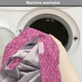 thumbnail image 2 of Pink Damask Dog Crate Cover, Monochrome Floral Inspired Victorian Ornaments Repetitive Print, Easy to Use Pet Kennel Cover Small Dogs Puppies Kittens, 7 Sizes, Pale Pink Dark Magenta, by Ambesonne, 2 of 6