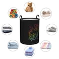 thumbnail image 2 of DouZhe Waterproof Collapsible Large Laundry Baskets, Rainbow Koi Fish Prints Circular Hamper with Handles, 2 of 7