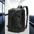 thumbnail image 1 of Stylish Men's PU Leather Backpack - Large Capacity, Double Shoulder, Business Trip Ready!, 1 of 5