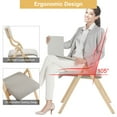 thumbnail image 4 of Ktaxon Folding Chairs Plywood Frame Foldable Event Chairs Padded Diner Chairs for Office and Party Reading Dining Set of 2 Light Gray, 4 of 8
