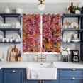 thumbnail image 2 of Watercolor Dahlia Kitchen Curtains Window Panels, Floral Modern Abstract Oil Painting Art Insulated Window Treatment Curtain, Grommet Curtains for Bedroom/Living Room/Bathroom, 2 Piece 42"Wx63"L, 2 of 8