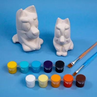 Bluey 2ct Paint -Your -Own Figurines Craft Kit