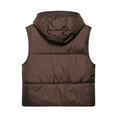 thumbnail image 3 of Gaexia Vest for Women ,Loose Fit Casual Hooded Vest Coat Lightweight Warm Sleeveless Outerwear for Women Autumn Winter Wear, 3 of 3