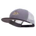 thumbnail image 2 of Ancient Egypt Label Embroidered Big Size Premium Flat Bill Trucker Cap - Charcoal Grey XL-3XL, 2 of 5