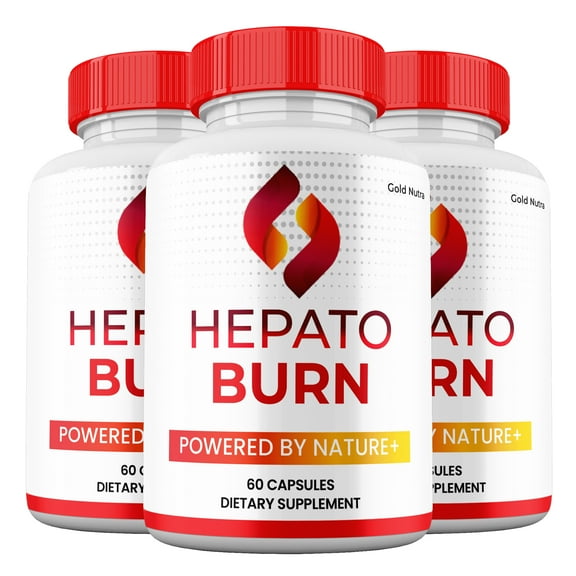 Hepato Burn Capsules, Maximum Strength All Natural Formula, HepatoBurn Pills Supplement, 60 Capsules (3 Pack)