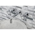 thumbnail image 2 of Kingston Brass KS8121NX Hamilton Double-Handle 3-Hole Wall Mount Bathroom Faucet in Polished Chrome, 2 of 8