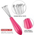 thumbnail image 3 of shiyou-2 Pieces Hair Brush Cleaning Tool Comb Set Mini Hair Brush Dirt Remover with Metal Wire Rake for Removing Hair Dust Home and Salon Use(Pink and Purple), 3 of 4