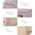 thumbnail image 2 of Enogets 360° Rotating Jewelry Box, Jewelry Organizer for with Transparent Window & Mirror(Grey Purple), 2 of 9