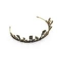 thumbnail image 2 of Midnight Blossom Tiara Crown in Gold with Black Gems, 2 of 4