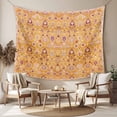 thumbnail image 2 of Orange Yellow Boho Tapestry for Bedroom Wall Hanging Tapestry, Vintage Shabby Abstract Geometric Art Ceiling Backdrop Tapestries Poster Blanket Wall Decor for Teens Room Living Room Dorm 55" x 73", 2 of 8
