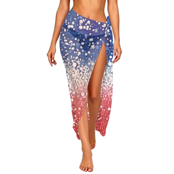 SPZTXS Womens Gradient Dot Print Wrap Sarong Cover Up Multipurpose Lightweight Beach Swim Cover Up Sun Protection Wrap Shawl