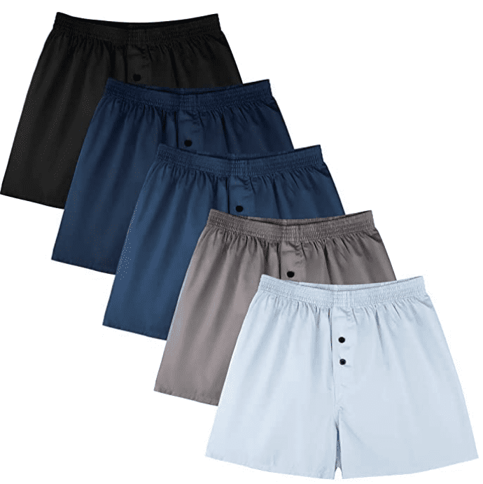 New Pack of 6 Men's Woven Boxer Shorts Loose Fit Cotton Underwear S M L XL XXL 