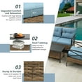 thumbnail image 6 of enyopro All-Weather Rattan Patio Furniture Set of 4, Outdoor Cushioned Conversation Set with Arm Chairs and Coffee Table, Sectional Couch Chair Set for Patio, Deck, Backyard, Garden, Poolside, K3031, 6 of 10