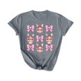 thumbnail image 1 of Mujeres Pantalones Cortos de Manga Corta Impresa Floral Cuello Redondo Superior / Camisa Poliéster, Blusa Casual de Moda para el Uso Diario Del Hogar, 1 of 5