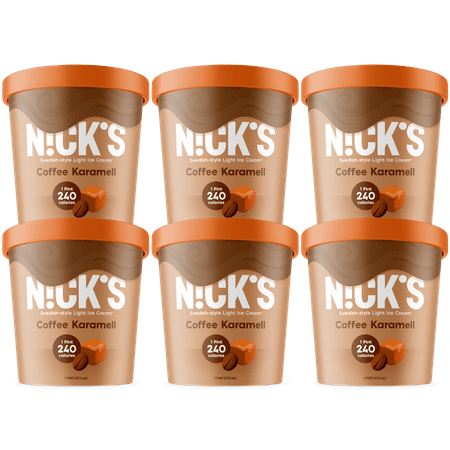 N!ck s Swedish-Style Light Ice Cream  Coffee Karamell  Pint (6 Count)
