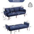 Vicluke Convertible Futon Sofa Bed, Modern Upholstered SplitBack Foldable Sleeper Sofa Couches