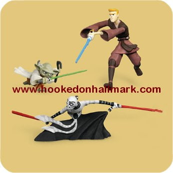 - Hallmark Ornament 2006 Asajj Ventress, Anakin Skywalker & Yoda - Star Wars MINIATURE