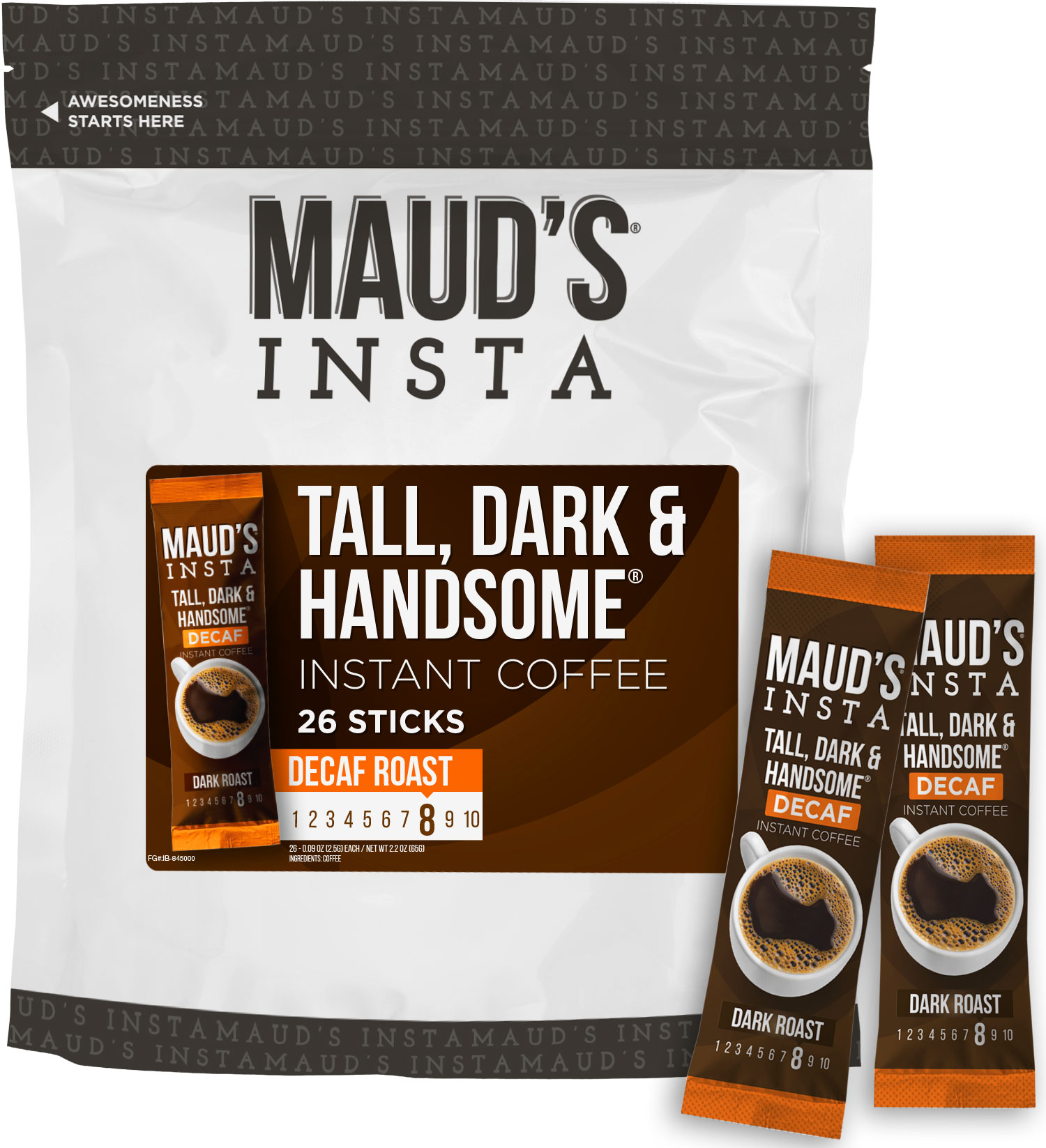 Folgers Classic Decaf Instant Coffee Crystals, 8 Ounce EasyOpen Flip