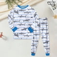thumbnail image 2 of TOWED22 Toddler Baby Boy Fall Winter Clothes 2pcs Long Sleeve T-Shirt Pocket Joggers Pants Cotton Graphic Outfits Casual Clothing(Blue,3-4 Y), 2 of 9