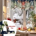 thumbnail image 5 of Merry Christmas Tie Up Valances Curtain, Funny Red Blue Yellow Gnome Snow Tree Adjustable Rod Pocket Short Window Treatment Tie Up Curtains Valances for Kitchen Living Room Bathroom 42x18 Inches, 5 of 9