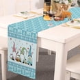 thumbnail image 3 of Buffalo Plaid Bunny Rabbit Ears Flower Easter Table Runner, Spring Summer Seasonal Holiday Kitchen Dining Table Decoration for Indoor Outdoor Home Party Decor 13 x 72 Inch, 3 of 5