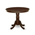 thumbnail image 2 of Homestock Artistic Accomplishment Antique Round Dining Table Made Of Sturdy Wood, Round Table Top With Clean Finish, Ideal For Small Dining Areas, Modern Compact Dining Table-Color:Mahogany,Size:36-In, 2 of 4