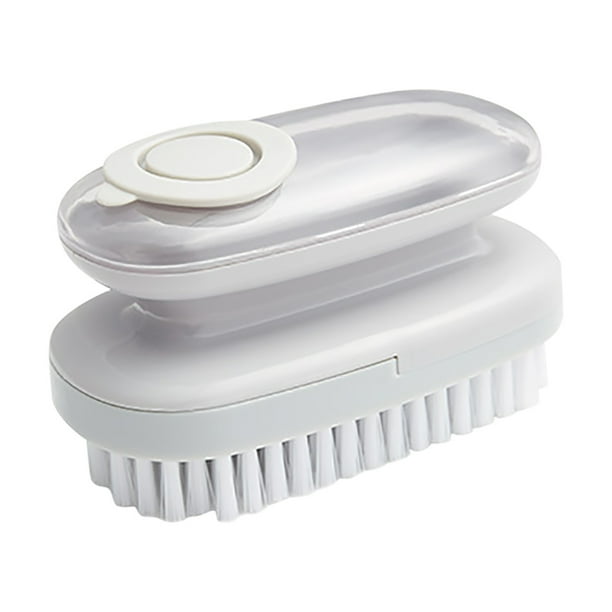 Cepillo de lavado con detergente lavable para el hogar, cepillo de limpieza a presión, cepillo de cerdas suaves, cepillo descontaminante para zapatos, cepillo hidráulico