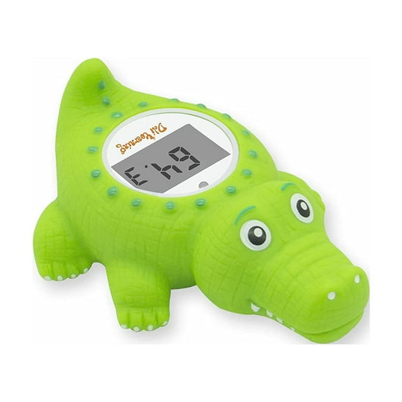 Doli Yearning Baby Bath Thermometer with Room Temperature|(℃/℉) Kids' Bathroom Safety Bath Thermometer| 1-3 Years Bath Toys| Green Alligator
