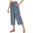 thumbnail image 4 of Women's Pants High Waisted Trousers Baggy Pant Capri Pants Womens Pants Casual Comfy Clothes Trendy Womens Clothes, 4 of 5