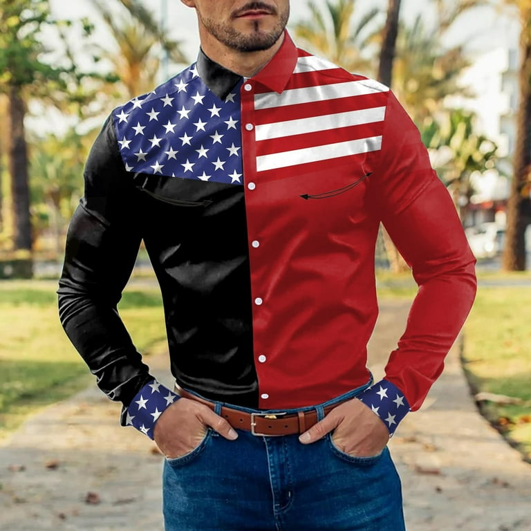 Light up american flag shirt hotsell