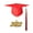 Red, variant on opvise Memorable Eye-catching Graduation Cap Fabric Practical Coloful Graduation Hat for Student Atrovirens
