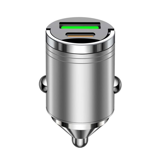 TopLLC Hidden Mini Pull Ring Car Charger 100w Super Flash Charge PD30w+qc3.0 Metal Car Charge