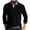 L03-Black, variant on CCRFTGI Mens Polo Shirts Button Down Long Sleeve Shirt Classic Collared Pullover Tops Casual V Neck Tee Shirts with Pocket Army Green L