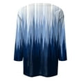 thumbnail image 4 of JULMCOMO Womens 3/4 Sleeve Tops and Blouses Trendy Summer Round Neck T Shirts Summer Floral Print Three Quarter Sleeve Shirts Casual Comfy Plus Size Tee Shirts Blue S, 4 of 5