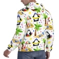 thumbnail image 6 of Kdxio Penguins On The Beach Print Mens Casual Hooded Collar Drawstring Hoodies Pullover Sweatshirts Casual Long Sleeve Shirts-XX-Large, 6 of 7