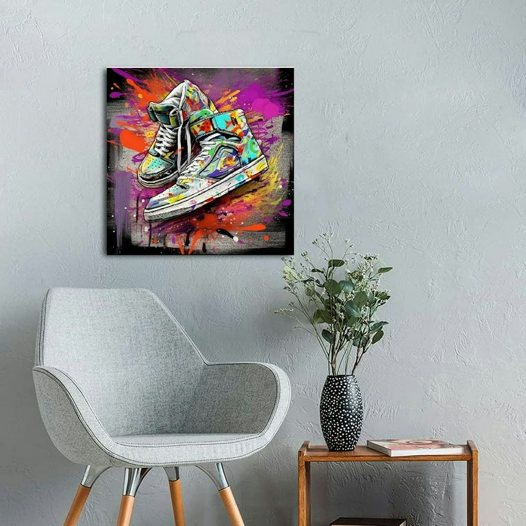 レア アートブック HIGH ART Fred Oyen Air Jordon Sneakers Graffiti Style 2 Wall Art